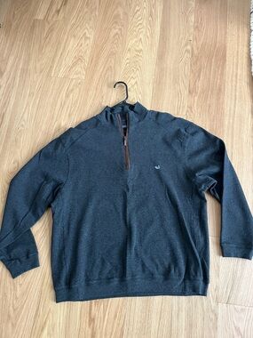 Southern Marsh Men's Charcoal Quarter-Zip Sweater Pullover size L